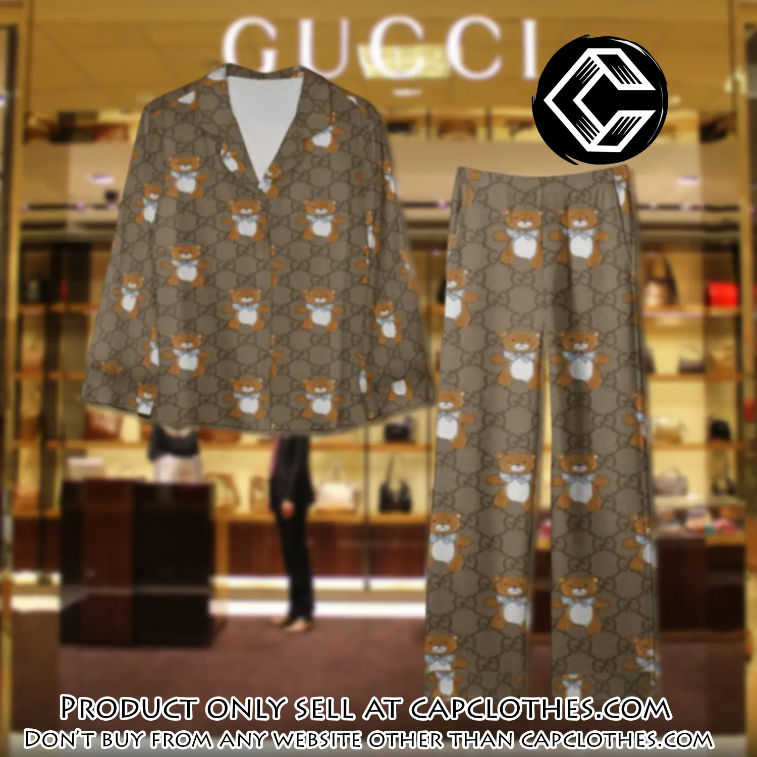 Trending luxury gc satin pajama set pjs1061 cc1816013